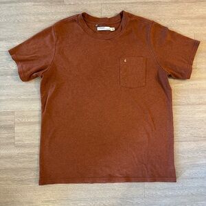 Criquet Men's Rust/Burnt Orange Cotton T-Shirt L Short Sleeve Crew Austin TX